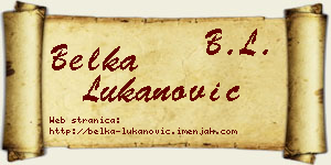 Belka Lukanović vizit kartica